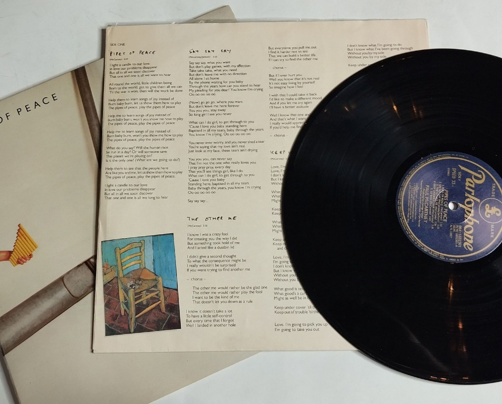 Винтажная виниловая пластинка LP Paul McCartney Pipes Of Peace (Greece 1983)
