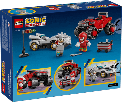 Конструктор LEGO Sonic the Hedgehog 77118 Silver's Car vs. Knuckles' Monster Truck
