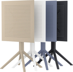 Стол пластиковый складной Siesta Contract Sky Folding Table 60, темно-серый