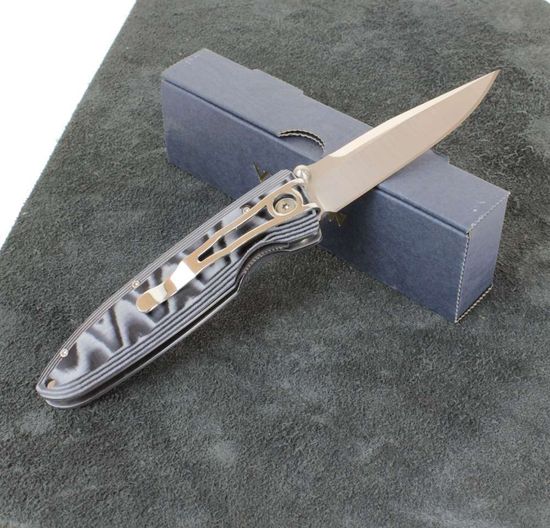 Складной нож Mcusta Classic Wave VG-10 Blade, Blue микарта Handle MC-0010V c клинком из стали VG-10, рукоять микарта