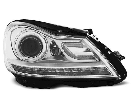 Передние фары Mercedes C W204 chrome