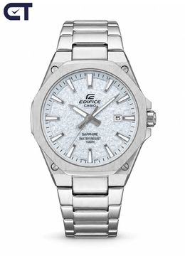 CASIO EFR-S108DE-2AVUDF EDIFICE мужские наручные часы — ультратонкая модель с синим текстурированным циферблатом и сапфировым стеклом