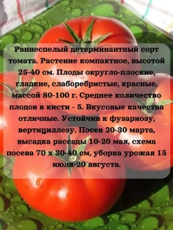 Семена Томат Волгоградский скороспелый 323 5 гр