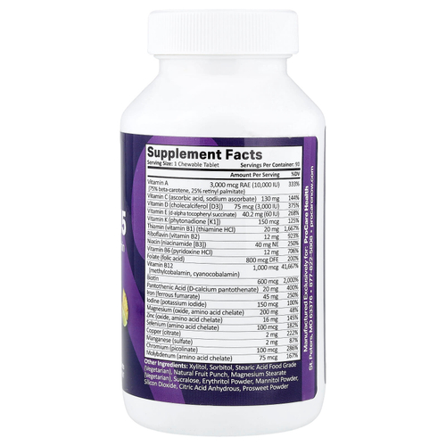 ProCare Health, Core-45, бариатрические мультивитамины, фруктовый пунш, 90 жевательных таблеток