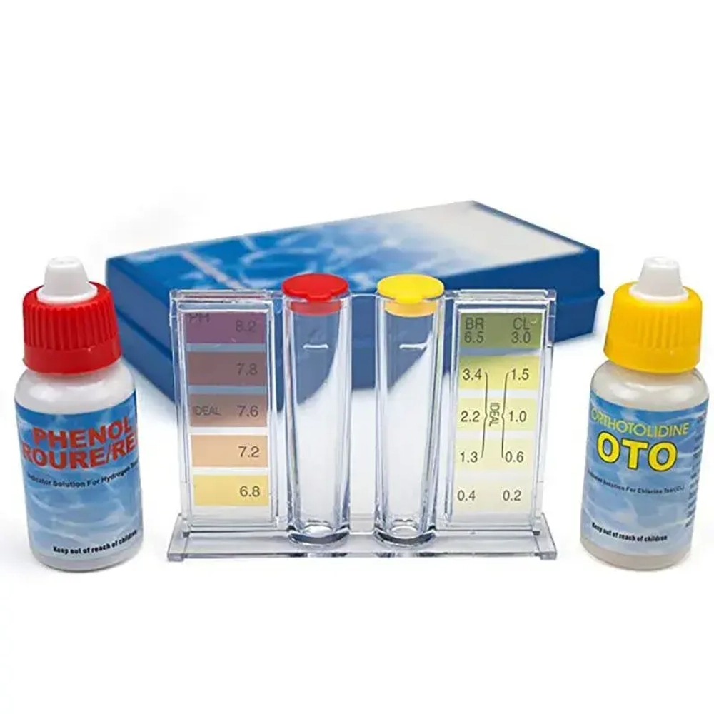 Тестеры рН/хлор (20cc Phenol + 20сс DPD) воды в бассейне