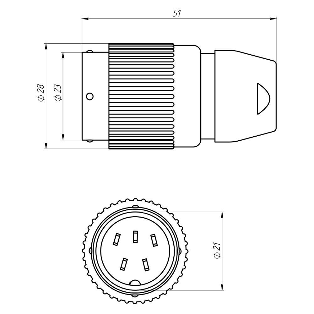 Разъем 5 pin LNE