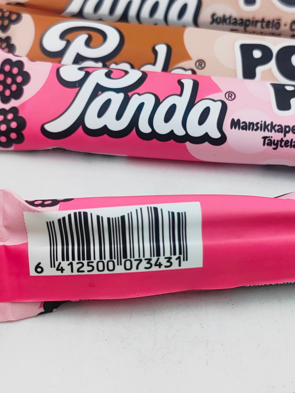 Лакрица Panda POP микс (6 шт. по 22 г) с начинками клубника-шоколад-груша, 132 г (Из Финляндии)