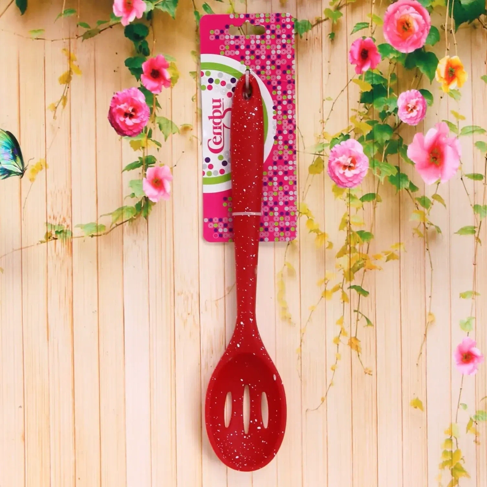 Ложка кухонная силиконовая с прорезями «Bon appétit»