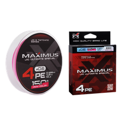 Плетеный шнур Maximus 4PE / #0.6 / 0.128 мм / Pink / 150 м