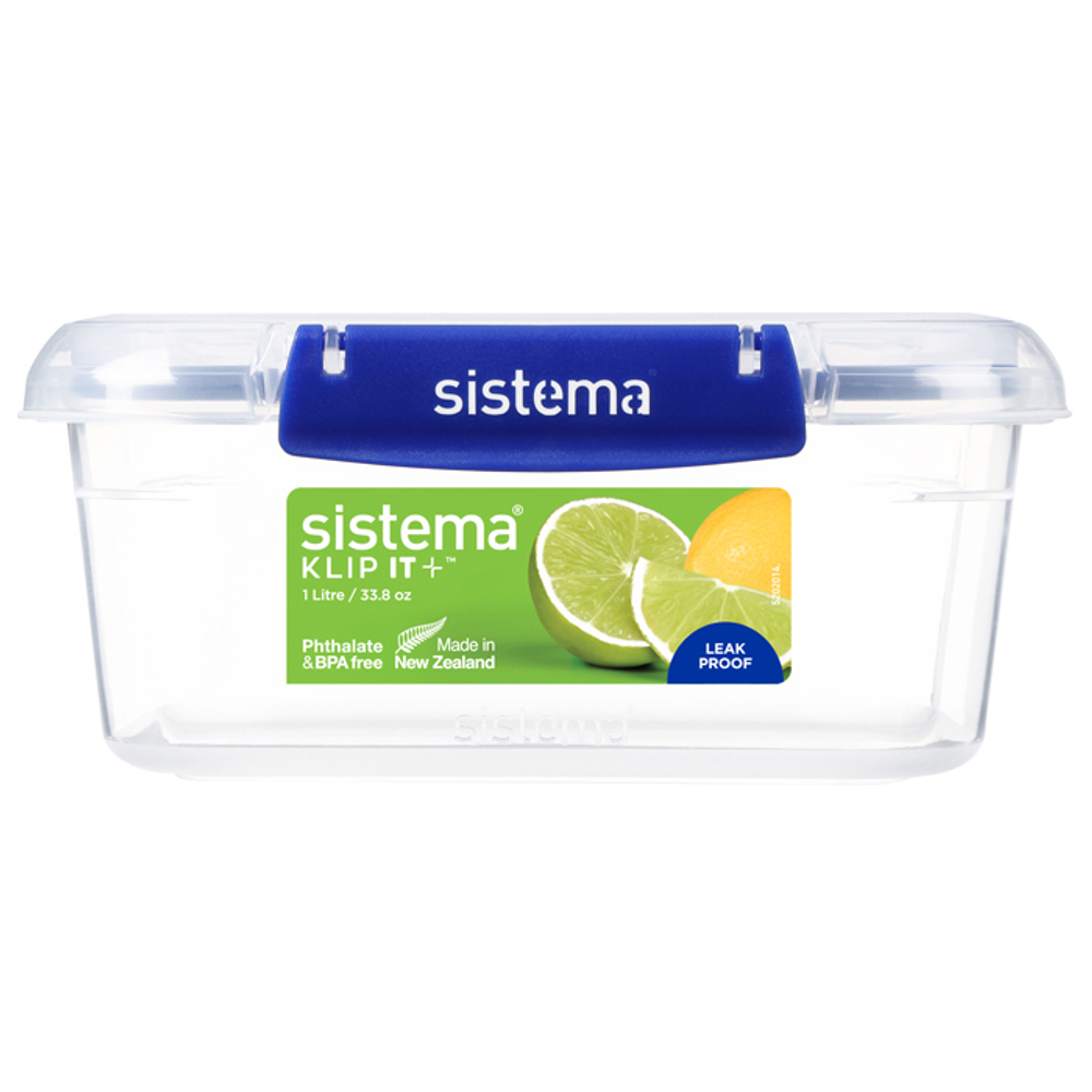 Контейнер 1л Sistema Klip It+ синий