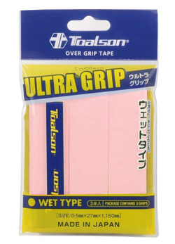 Теннисные намотки Toalson UltraGrip 3P - Розовый