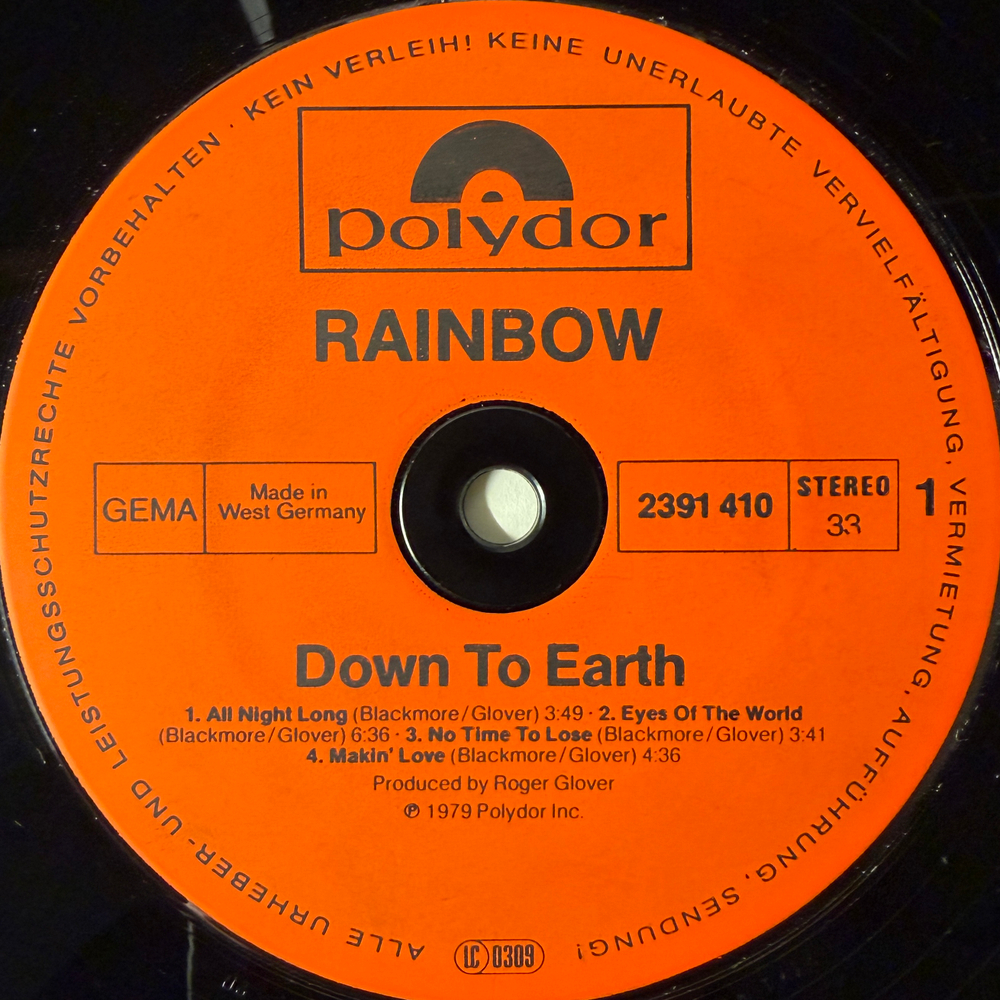 Rainbow - Down To Earth (Германия 1979г.)