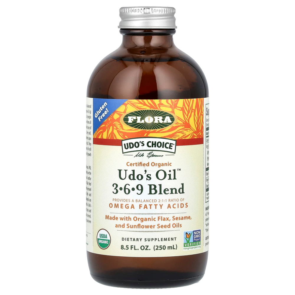 Flora, Udo's Choice, органическая смесь Udo's Oil 3,6,9, 250 мл (8,5 жидк. унции)