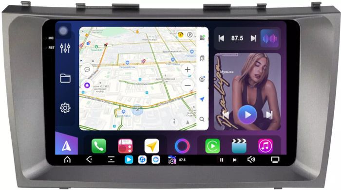Магнитола для Toyota Camry 40 2006-2011 - FarCar S500-TS20 монитор 9.5" 2K QLED на Android 14, Быстрейшая, CarPlay, 4G SIM-слот