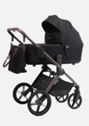 Peppy Коляска детская Monaco thermo 2 в 1 Black (черный), рама серо-коричневая