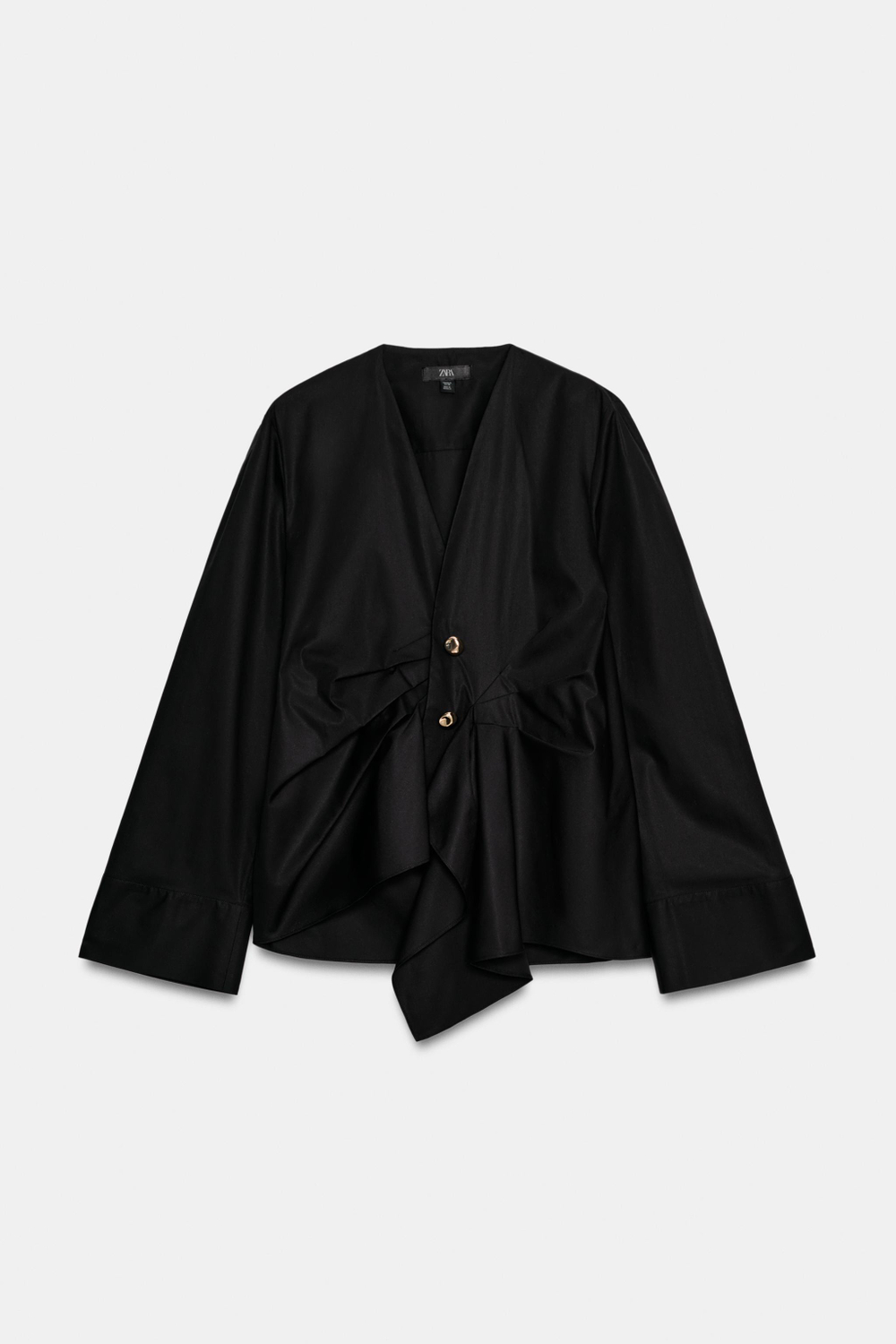 РУБАШКА СО СКЛАДКАМИ ZW COLLECTION — ZARA
