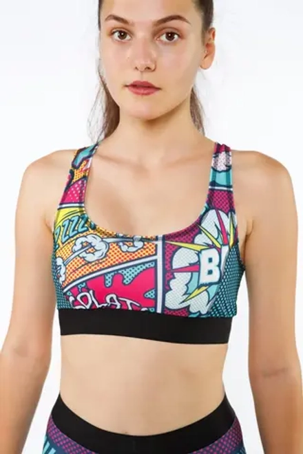 Топ бра Pop-art QOZA, голубой, l-xl