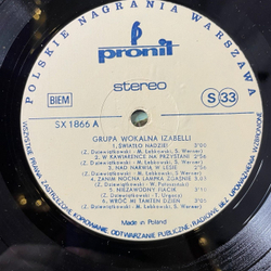 Винтажная виниловая пластинка LP Grupa Wokalna Izabelli W Kawiarence Na Przystani (Польша 1979)