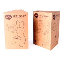 Диспенсер для скотча Qualy Bunny черный