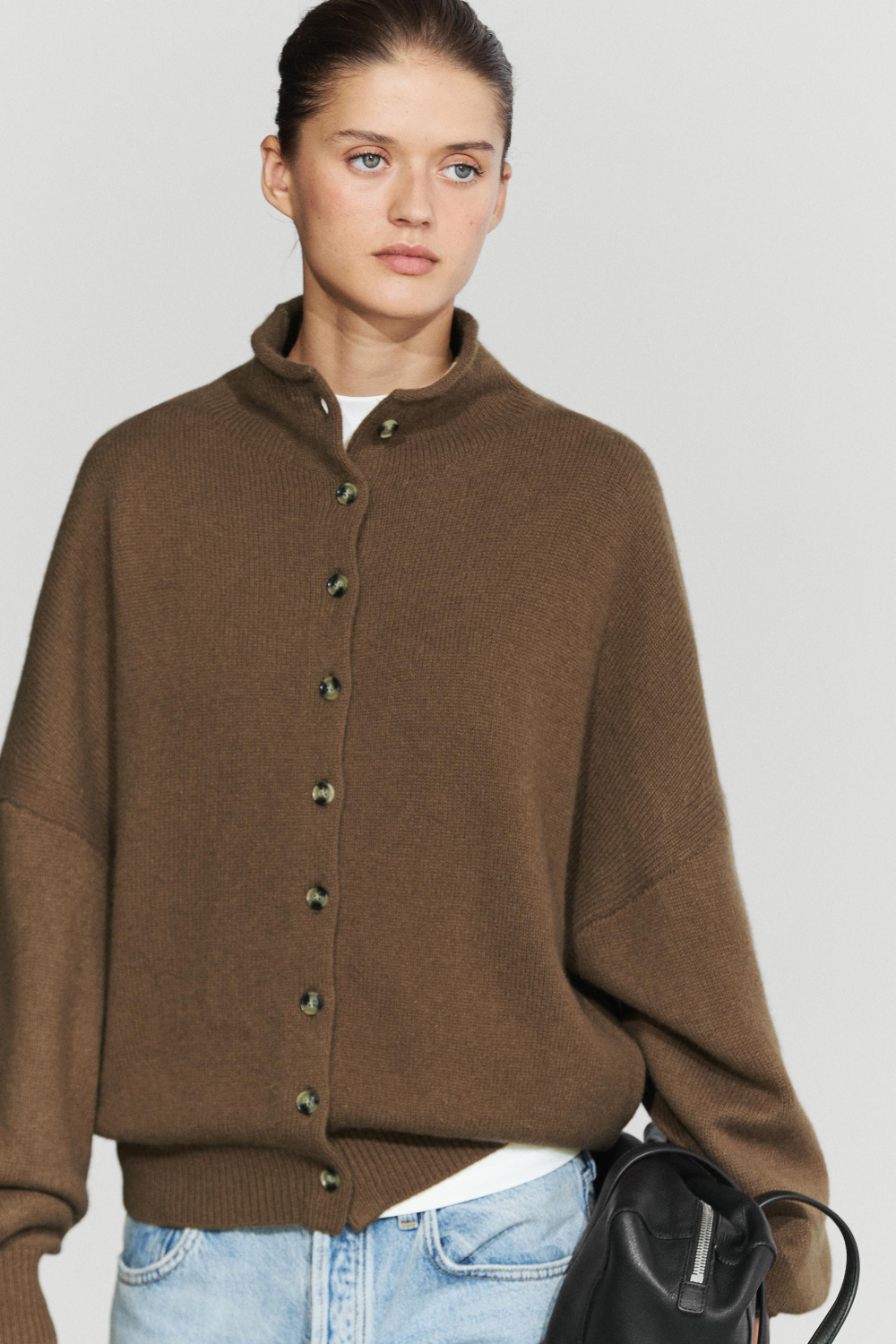 Massimo Dutti Кардиган из шерсти и кашемира, карамельный