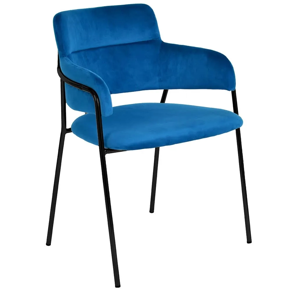 Стул Bradex Home Napoli синий с черными ножками
