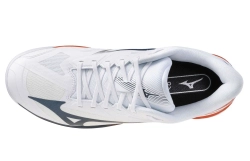 Мужские теннисные кроссовки Mizuno Wave Exceed Court AC - white/insignia blue/orange