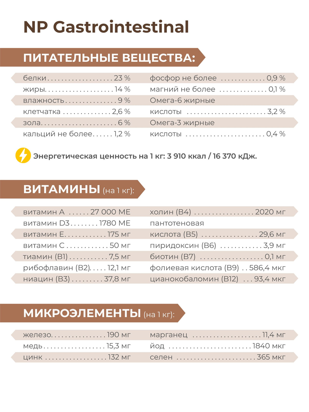 Корм для собак мелких пород VD Gastrointestinal NP, диетический, полнорационный при нарушении пищеварения, 6 кг, QUATTRO