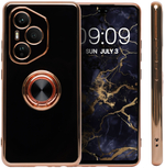 Стильный глянцевый чехол для HONOR 400 PRO с кольцом-подставкой и бархатной подкладкой