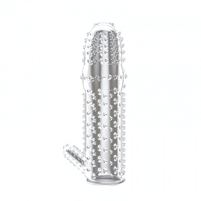 Стимулирующая силиконовая насадка с усиками Rosyland Crystal Condom (Цвет: прозрачный)