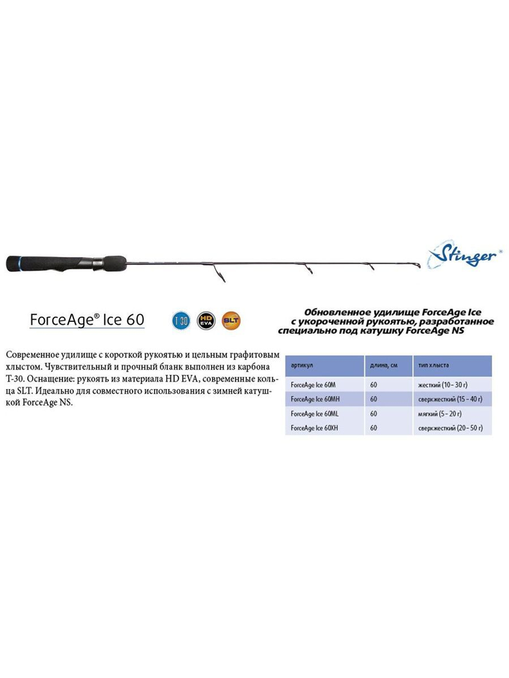 Зимняя удочка ForceAge Ice 60M 10-30гр