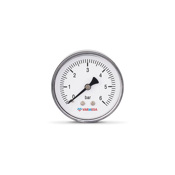 Манометр горизонтальный Varmega 6 бар 63мм НР 1/4" аксиальный 39602