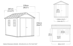 Пластиковый хозблок Keter Newton Plus 975 grey