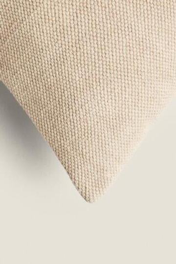 ZARA HOME ОДНОТОННЫЙ ХЛОПКОВЫЙ ЧЕХОЛ ДЛЯ ДЕКОРАТИВНОЙ ПОДУШКИ, РЫЖЕВАТО-КОРИЧНЕВЫЙ