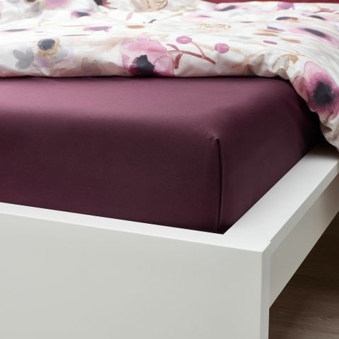 Простыня IKEA ULLVIDE (УЛЛЬВИДЕ), Бордовый, 150x260 см