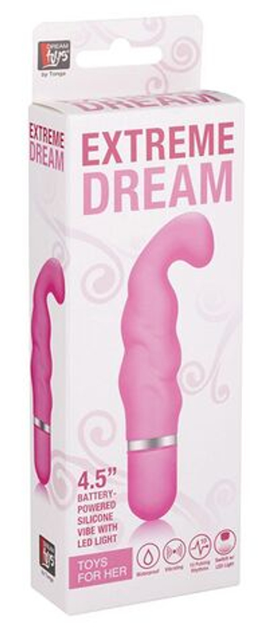 Розовый вибратор для G-массажа NEON EXTREME DREAM PINK - 11,4 см. (Цвет: розовый)
