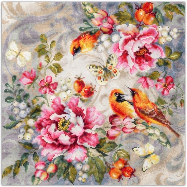 Набор для вышивания нитками Чудесная игла, Летняя симфония, 40x40 см