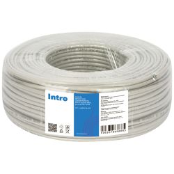 Кабель витая пара Intro I-U4PVC-A-100 для интернета U/UTP 4x2x24 AWG 5e CCA PVC 100 м | Intro