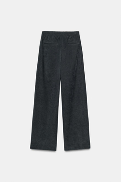 ZARA ШИРОКИЕ БРЮКИ С ЭЛАСТИЧНЫМ ПОЯСОМ, АНТРАЦИТОВО-СЕРЫЙ