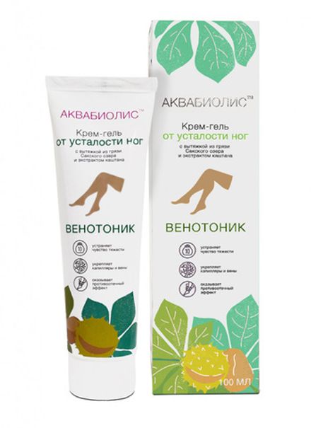 Аквабиолис Крем-гель от усталости ног "Венотоник"