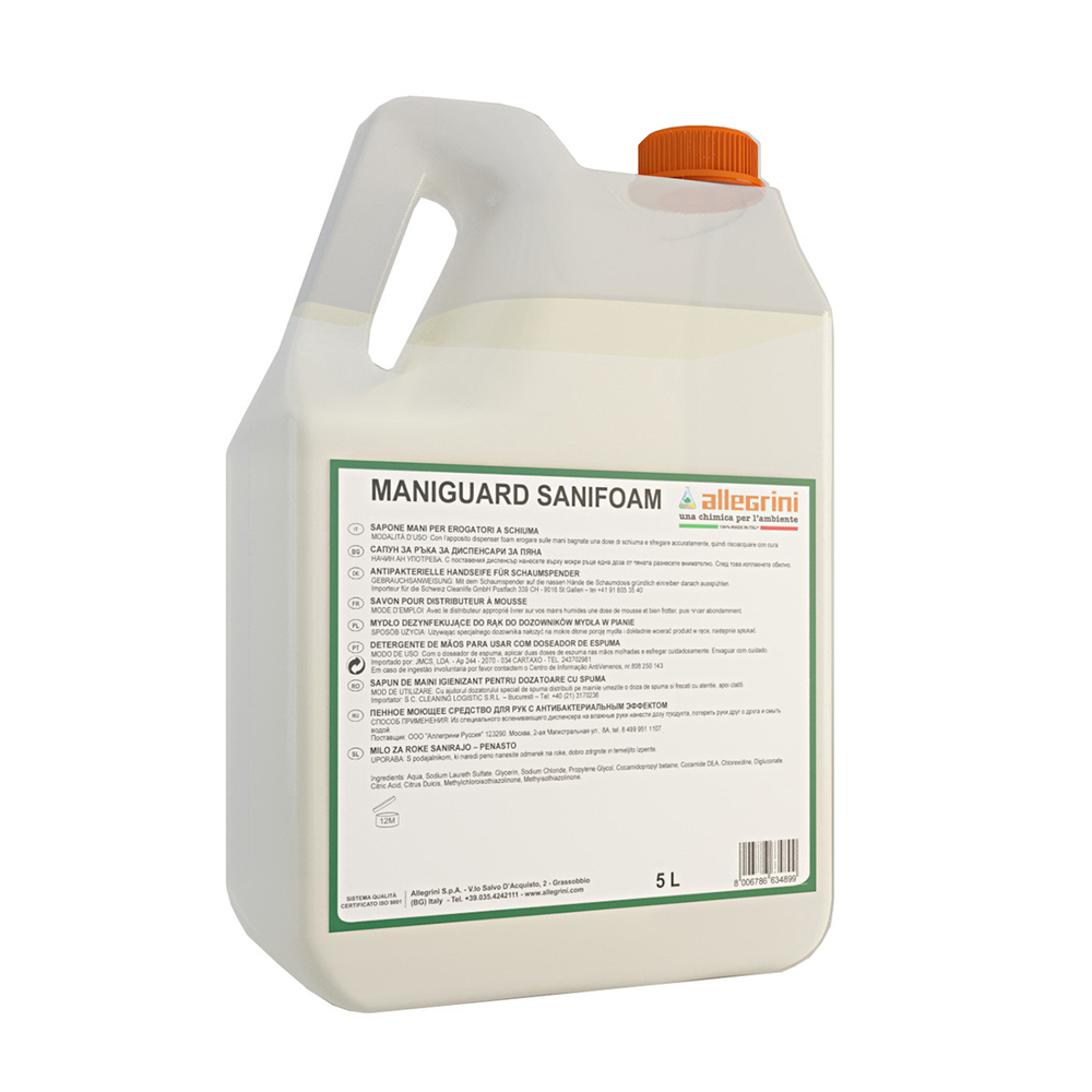 Maniguard Sanitizzante Foam Пенное жидкое мыло для рук с антибактериальными добавками 5 кг