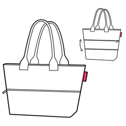 Сумка shopper e1 leaves blue