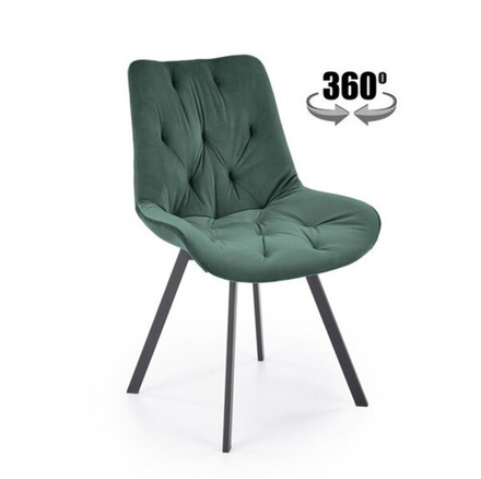 Стул HALMAR K519 темно-зеленый/черный, поворотный