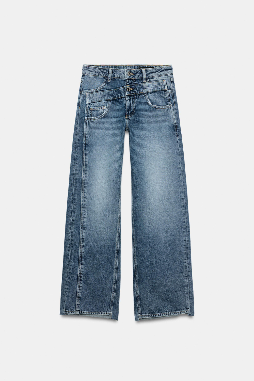 ДЖИНСЫ Z1975 WIDE-LEG С ДВОЙНОЙ ПОСАДКОЙ — ZARA