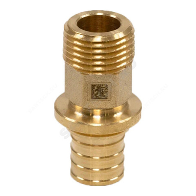 Муфта для PE-X труб аксиальная латунь Дн 20х1/2" НР MX Рехау 11096741001
