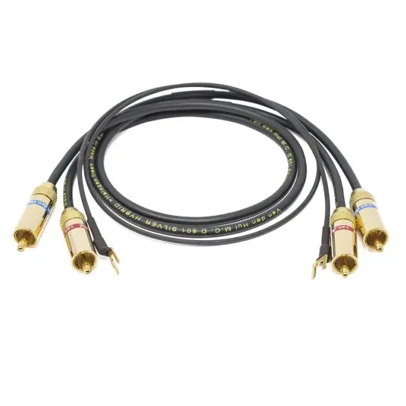 Кабель для тонарма угловой (TAC(Angled) - RCA) Van den Hul D - 501 Silver Hybrid. Длина 1 метр