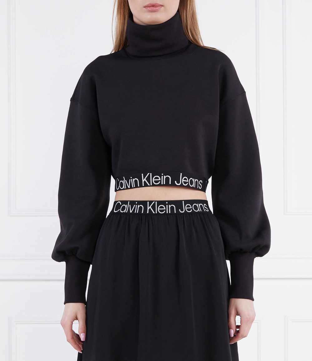 Гольф CONTRAST TAPE LOOSE ROLL NECK CALVIN KLEIN JEANS - черный(J20J220436)