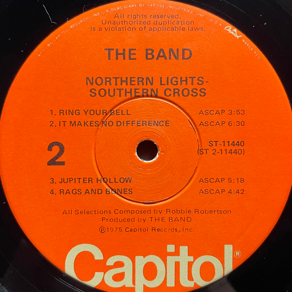 The Band ‎– Northern Lights - Southern Cross (США 1975г.)