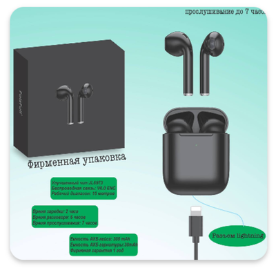 Bluetooth - гарнитура FaizFull FAIZ 50 ENC, TWS вкладыши, 30/300mAh Black