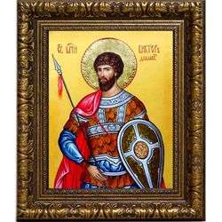 Виктор Дамасский мученик. Икона на холсте.