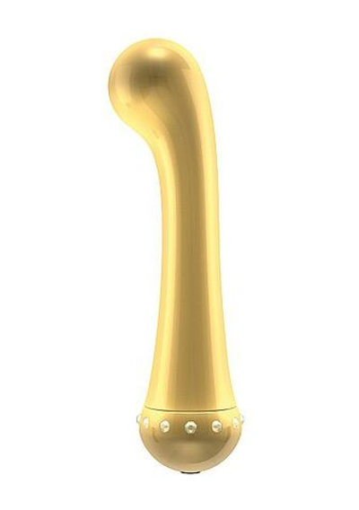 Вибратор для стимуляции точки G The Zircon Gold - 16,7 см. (Цвет: золото)